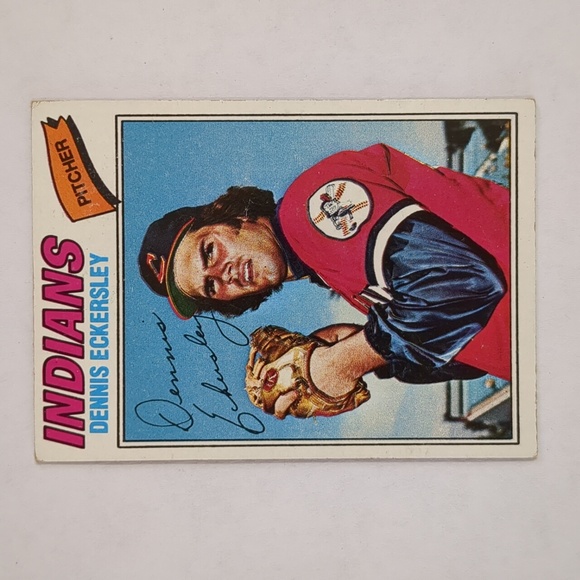 1977 TOPPS #525 DENNIS ECKERSLEY CLEVELAND INDIANS BASEBALL CARD - Picture 1 of 10